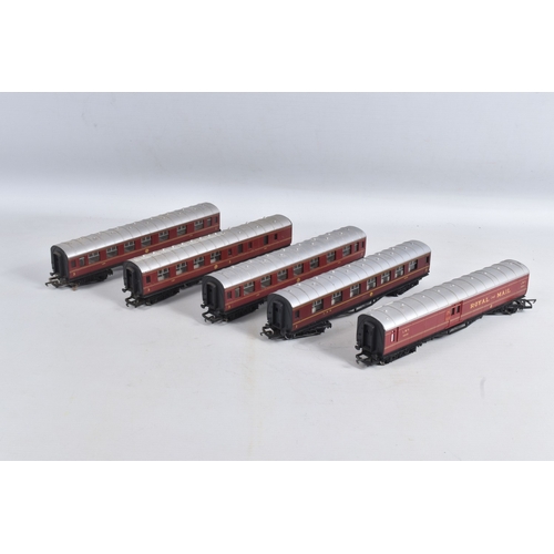 240 - A QUANTITY OF MAINLY UNBOXED OO GAUGE HORNBY, LIMA, MAINLINE & BACHMANN L.M.S. COACHING STOCK, assor... 