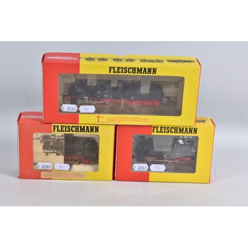 211 - THREE BOXED FLEISCHMANN HO GAUGE LOCOMOTIVES, class BR89 Tank No.89 005 (4019), class BR98 Tank No.9... 