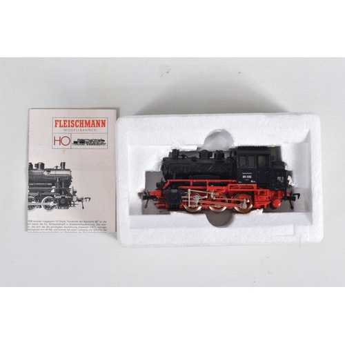 211 - THREE BOXED FLEISCHMANN HO GAUGE LOCOMOTIVES, class BR89 Tank No.89 005 (4019), class BR98 Tank No.9... 
