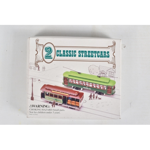 217 - A QUANTITY OF BOXED BACHMANN HO GAUGE TROLLEY AND CABLE CAR MODELS, Hershey Brill Trolley, No.9, bro... 