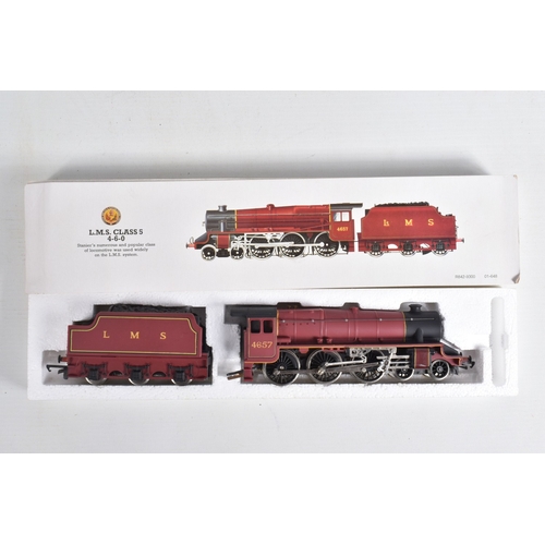 224 - TWO BOXED HORNBY RAILWAYS OO GAUGE L.M.S. LOCOMOTIVES, class 5 No.4657 (R842) and class 4P Tank No.2... 