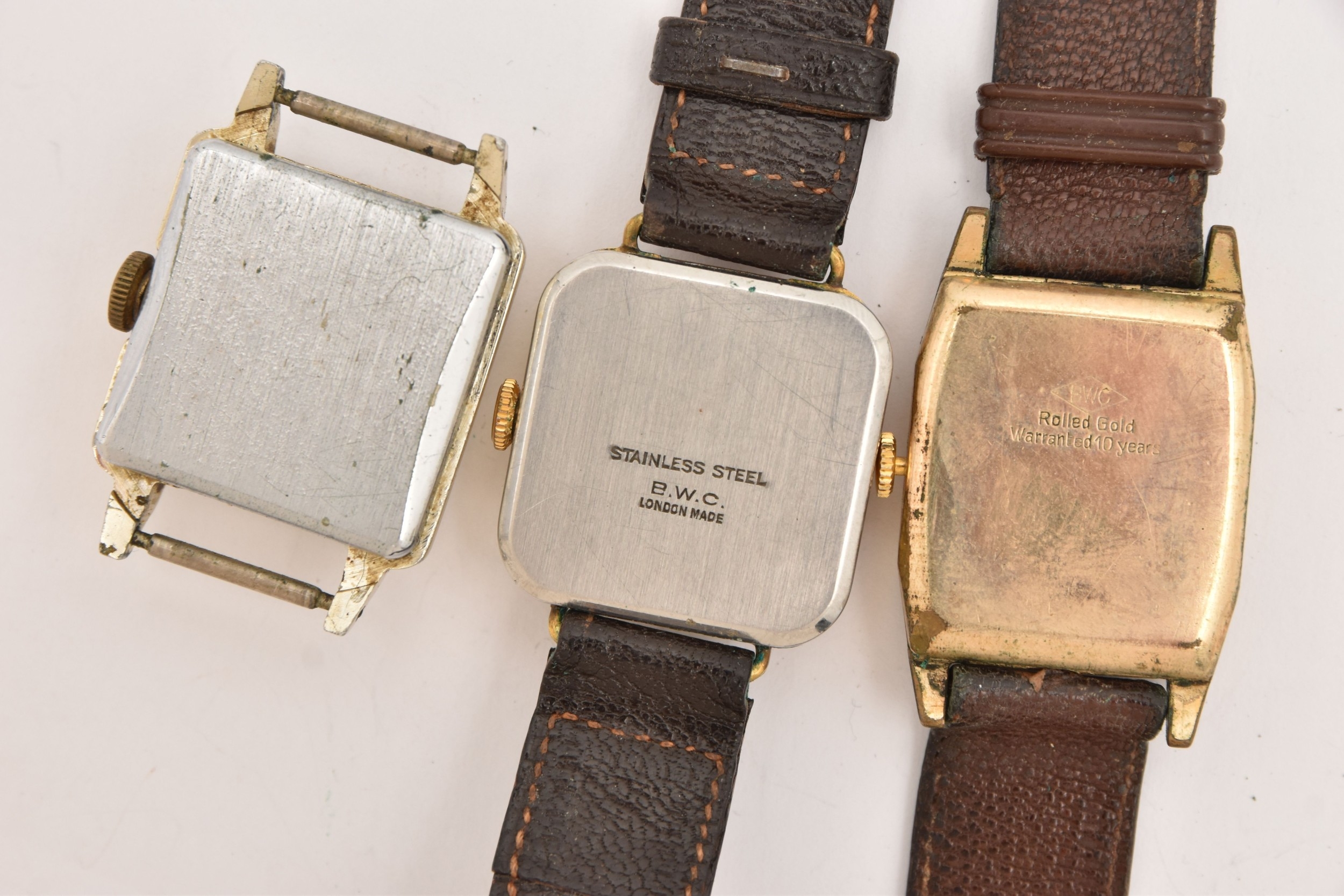 THREE EARLY TO MID 20TH CENTURY WATCHES, to include 'Ancre' fitted with ...