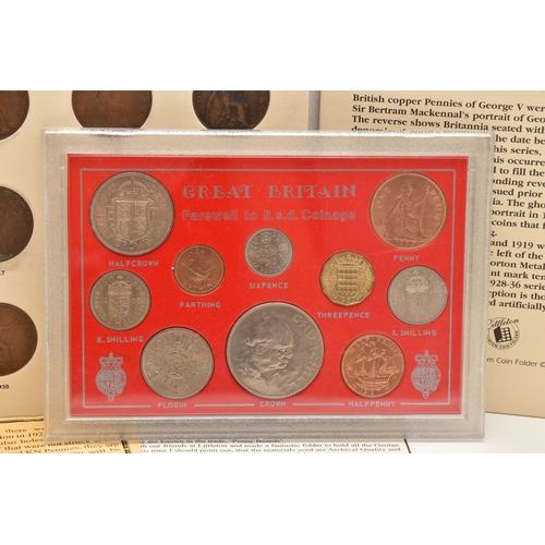 182 - A GROUP OF COLLECTORS COIN SETS, to include Britain's First Decimal Coins Set in plastic wallet, The... 