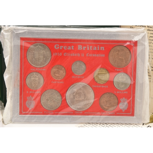 182 - A GROUP OF COLLECTORS COIN SETS, to include Britain's First Decimal Coins Set in plastic wallet, The... 