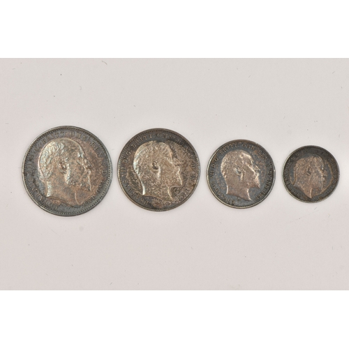 193 - SET OF CASED 1908 MAUNDY COINS, in very good condition, complete in original fitted box