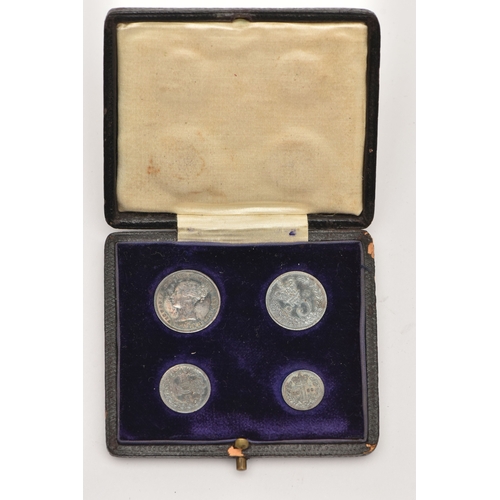 195 - SET OF CASED 1839 MAUNDY COINS, in very good condition, complete with fitted box