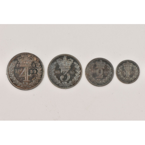 195 - SET OF CASED 1839 MAUNDY COINS, in very good condition, complete with fitted box