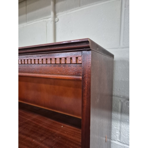 214 - A BERESFORD AND HICKS OPEN BOOKCASE, with one fixed shelf and four adjustable shelves, width 92cm x ... 