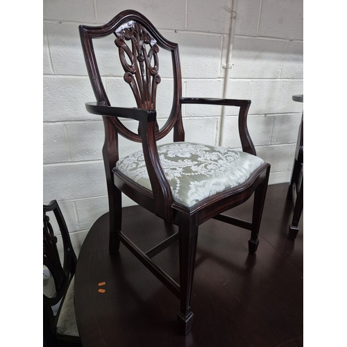 218 - A BRIDGECRAFT MAHOGANY TWIN PEDESTAL EXTENDING DINING TABLE, with one additional leaf, each pedestal... 