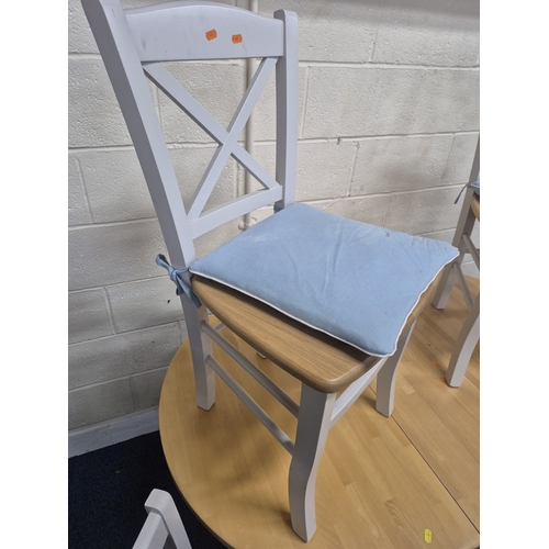 220 - A MODERN BEECH OVAL GATE LEG TABLE, open width 146cm x closed width 38cm x depth 92cm x height 76cm,... 