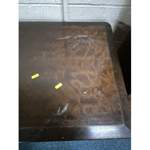 224 - A STAG MINSTREL BLANKET CHEST, width 97cm x depth 49cm x height 59cm, along with a bookcase, conditi... 