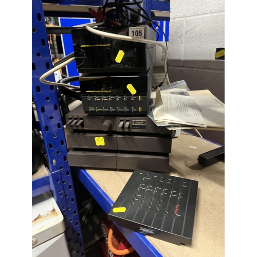 105 - A COLLECTION OF BOOTHROYD STUART HI FI EQUIPMENT: including two Meridian mono block power amplifiers... 