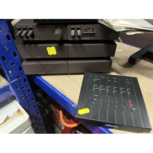 105 - A COLLECTION OF BOOTHROYD STUART HI FI EQUIPMENT: including two Meridian mono block power amplifiers... 