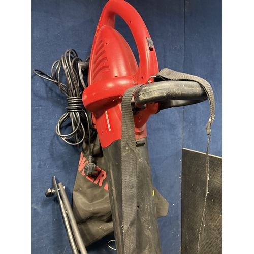 101 - A QUALCAST ELECTRIC LAWNMOWER, missing grassbox, and a Mowerland garden blower, PAT passed and worki... 