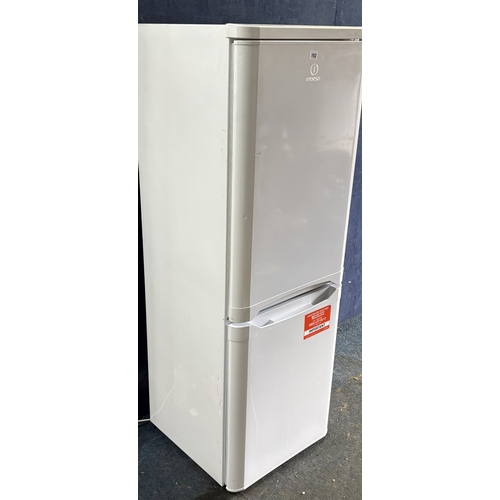 103 - A WHITE INDESIT FRIDGE FREEZER, width 55cm x depth 54cm x height 157cm, condition report: PAT pass a... 