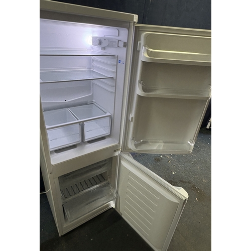 103 - A WHITE INDESIT FRIDGE FREEZER, width 55cm x depth 54cm x height 157cm, condition report: PAT pass a... 