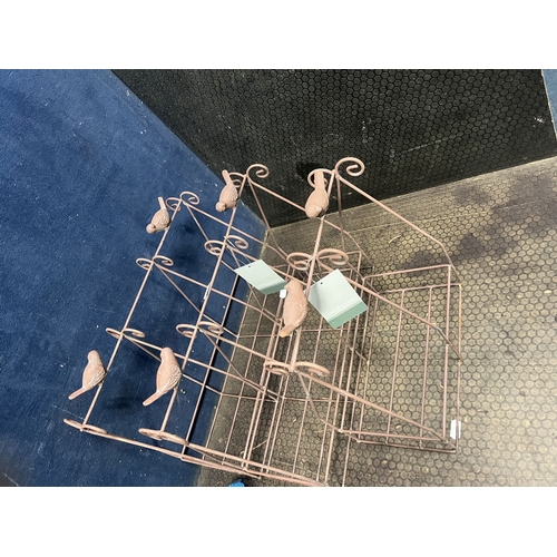 63 - A COLLECTION OF METALWARE, including four east2eden galvanised metal ash bins with lids, three Woodl... 