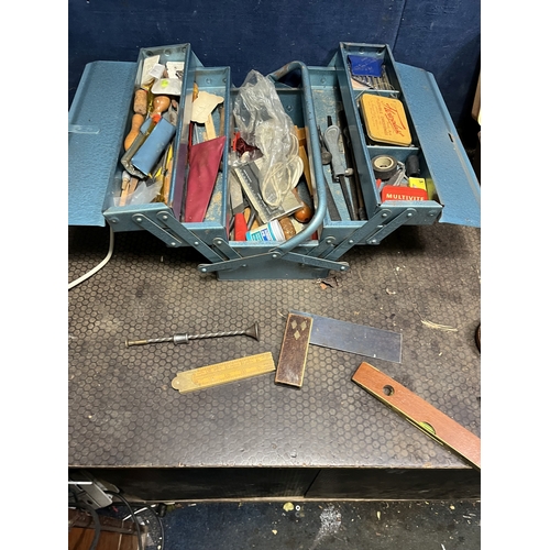66 - TWO METAL AND TWO PLASTIC TOOLBOXES CONTAINING TOOLS, including Gordon and Bedford spanners, a Rabon... 