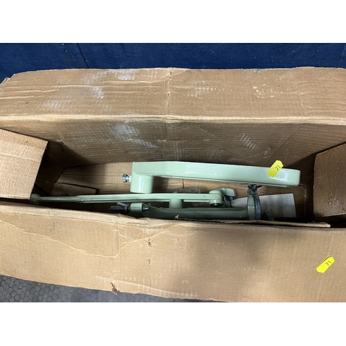 72 - TWO RECORD 120cm SASH CRAMPS along with a Stanley Bridges drill stand in original box (3)