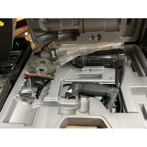 84 - A COLLECTION OF POWER TOOLS: including a Rotozip in case, a Nu Power drill set, a JCB planer and a B... 