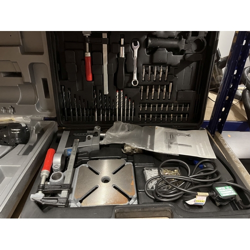 84 - A COLLECTION OF POWER TOOLS: including a Rotozip in case, a Nu Power drill set, a JCB planer and a B... 