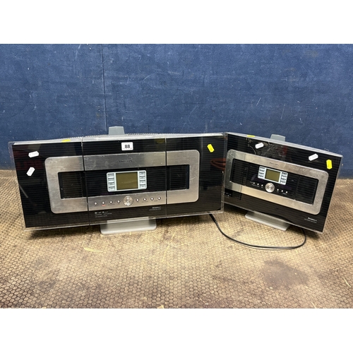 88 - A PHILIPS MODEL WAC700/05 AND WAS700/05 WIRELESS MUSIC CENTRE, condition report: PAT pass and workin... 