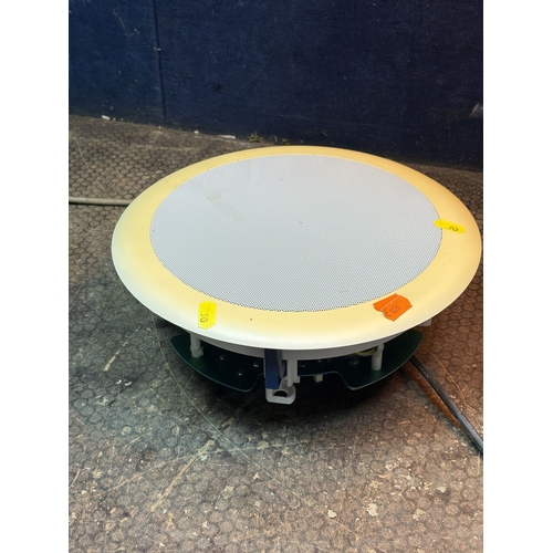 90 - A PATIO HEATER, and a TruAudio R1-8 8'' poly in-ceiling speaker, condition report: PAT pass and heat... 