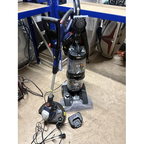 92 - A VAX MODEL ECB1SPV1 PLATINUM POWER MAX CARPET WASHER, with a bag of accessories, along with a Spear... 
