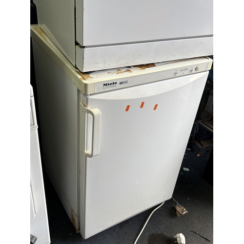 97 - A MIELE ELECTRONIC UNDERCOUNTER FREEZER, width 56cm x depth 60cm x height 85cm, and a Panasonic 1000... 