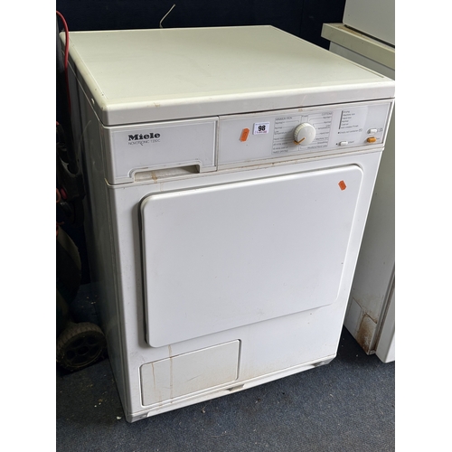 98 - A MIELE NOVOTRONIC 1230C CONDENSER DRYER, condition report: PAT passed and working