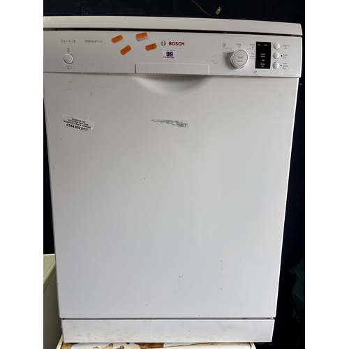 99 - A BOSCH SERIE 2 SILENCE PLUS DISHWASHER, width 60cm x depth 57cm x height 85cm, PAT pass, but not te... 