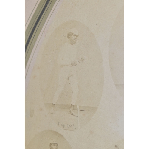 1032 - AUSTRALIAN ABORIGINAL CRICKETERS - A PHOTOGRAPHIC PRINT, cricketers photographed by Patrick Dawson, ... 