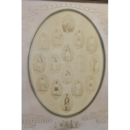 1032 - AUSTRALIAN ABORIGINAL CRICKETERS - A PHOTOGRAPHIC PRINT, cricketers photographed by Patrick Dawson, ... 