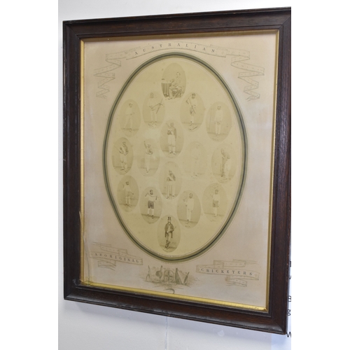 1032 - AUSTRALIAN ABORIGINAL CRICKETERS - A PHOTOGRAPHIC PRINT, cricketers photographed by Patrick Dawson, ... 