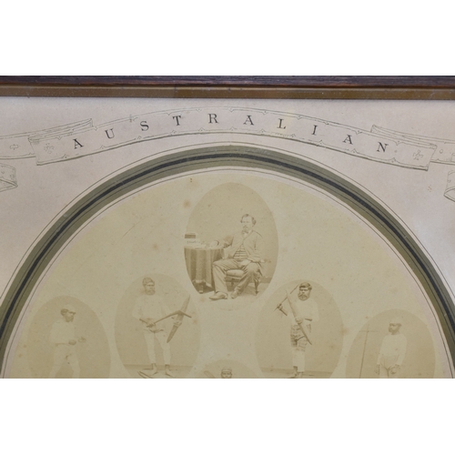 1032 - AUSTRALIAN ABORIGINAL CRICKETERS - A PHOTOGRAPHIC PRINT, cricketers photographed by Patrick Dawson, ... 