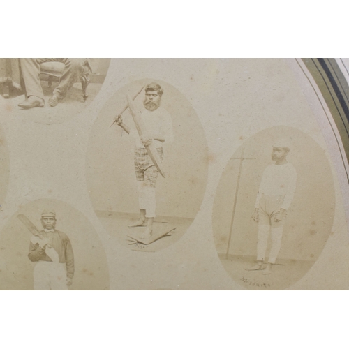 1032 - AUSTRALIAN ABORIGINAL CRICKETERS - A PHOTOGRAPHIC PRINT, cricketers photographed by Patrick Dawson, ... 