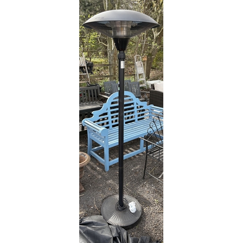 15 - A LIFESTYLE ADJUSTABLE ELECTRIC PATIO HEATER, height 192cm, PAT passed and working, with a cover