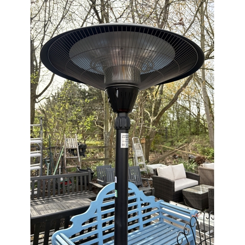 15 - A LIFESTYLE ADJUSTABLE ELECTRIC PATIO HEATER, height 192cm, PAT passed and working, with a cover