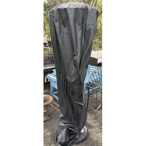15 - A LIFESTYLE ADJUSTABLE ELECTRIC PATIO HEATER, height 192cm, PAT passed and working, with a cover