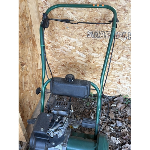 29 - A SUFFOLK PUNCH 14s PETROL CYLINDER LAWNMOWER, engine turns but has not been tested