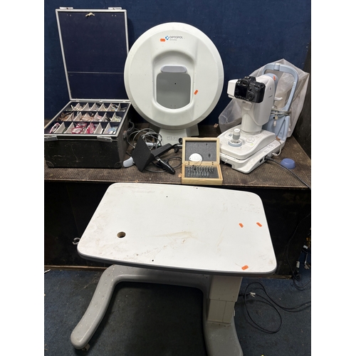 52 - A SELECTION OF OPTICIANS EQUIPMENT, to include a Canon digital retinal camera CR-2, an Optopol PTS 9... 