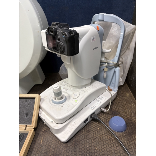 52 - A SELECTION OF OPTICIANS EQUIPMENT, to include a Canon digital retinal camera CR-2, an Optopol PTS 9... 
