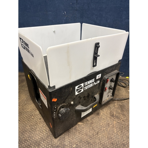 53 - A TENNIS TUTOR PRO LITE TENNIS BALL MACHINE, PAT pass and tested working