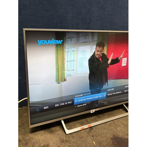 62 - A SONY 43XE8077 43 INCH LCD TV, condition report: PAT pass and working, no remote