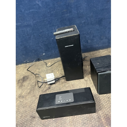 68 - A BUSH HI FI with matching speakers (PAT pass and working) and an Orbit Sound subwoofer and soundbar... 