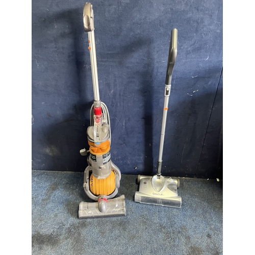 74 - A DYSON DC24 UPRIGHT VACUUM CLEANER (PAT pass and working) and a G Tech cordless vacuum (no charger,... 
