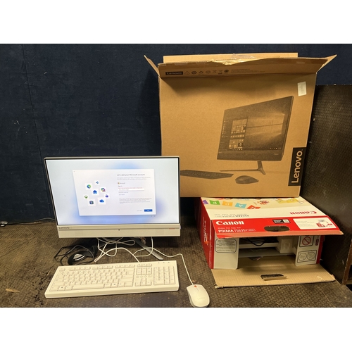 77 - A LENOVO IDEACENTRE F0CD ALL IN ONE COMPUTER with 8Gb RAM, i56400T processor, 1Tb HDD, wired keyboar... 