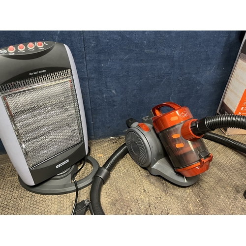 80 - A QUEST VACUUM CLEANER with floor head and one accessory, and a Status halogen heater (both PAT pass... 