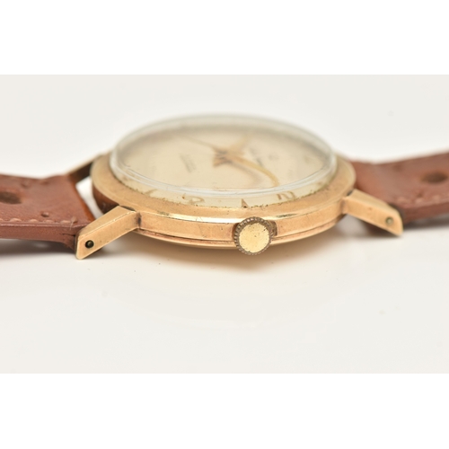 475 - A GENTS 9CT GOLD 'SMITHS IMPERIAL' WRISTWATCH, manual wind, round silvered dial signed 'Smiths Imper... 