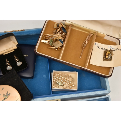 528 - A BOX OF ASSORTED COSTUME JEWELLERY, to include clip on earrings, bracelets, necklaces, charms, etc ... 